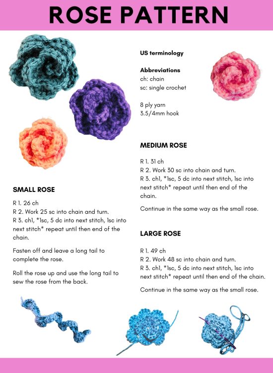 Crochet Rose Pattern (1)