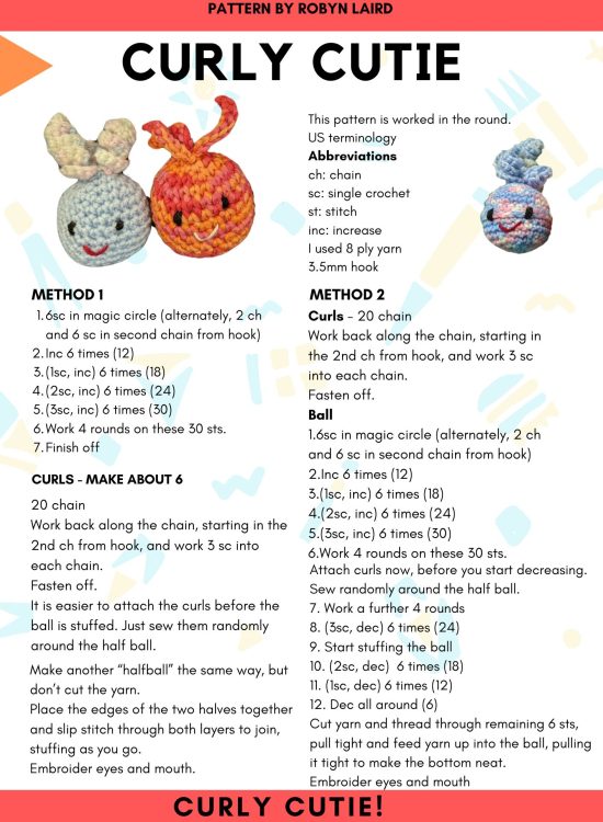 Curly Cutie Pattern